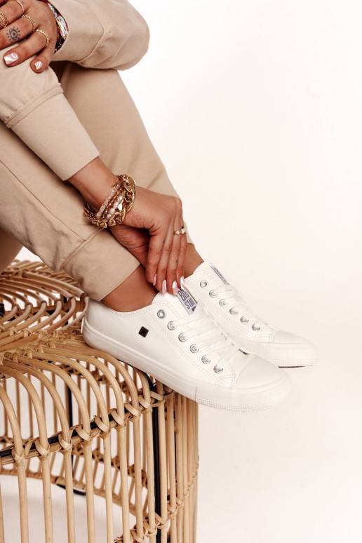 Women's Leather Sneakers Big Star White V274869 Women's Leather Sneakers Big Star White V274869