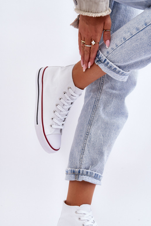 Women's Classic High Top Sneakers White Remos Women's Classic High Top Sneakers White Remos