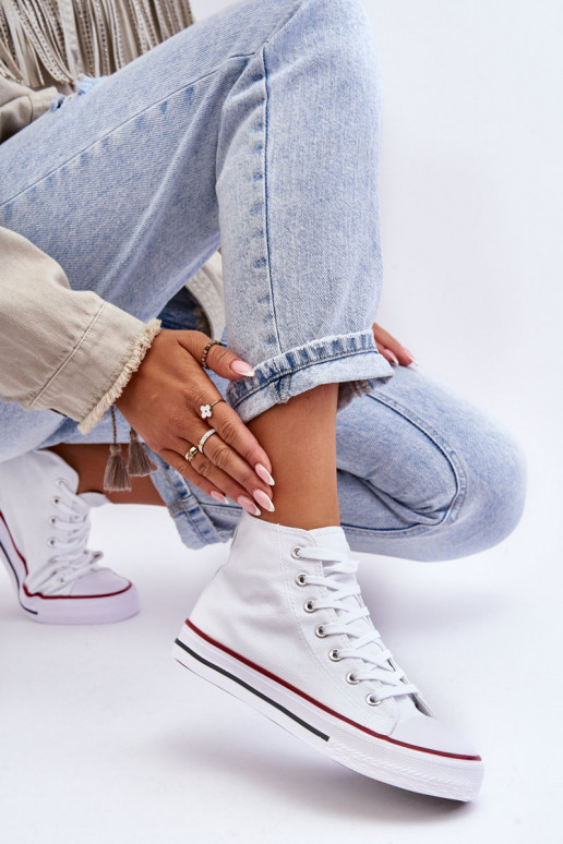 Women's Classic High Top Sneakers White Remos Women's Classic High Top Sneakers White Remos