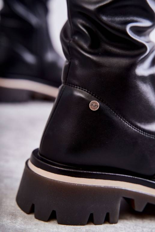 Leather boots Over the knee GOE KK2N4024 Black Leather boots Over the knee GOE KK2N4024 Black