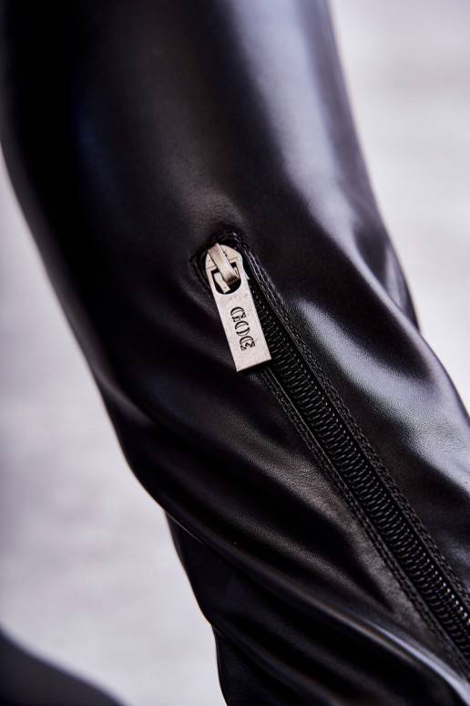 Leather boots Over the knee GOE KK2N4024 Black Leather boots Over the knee GOE KK2N4024 Black
