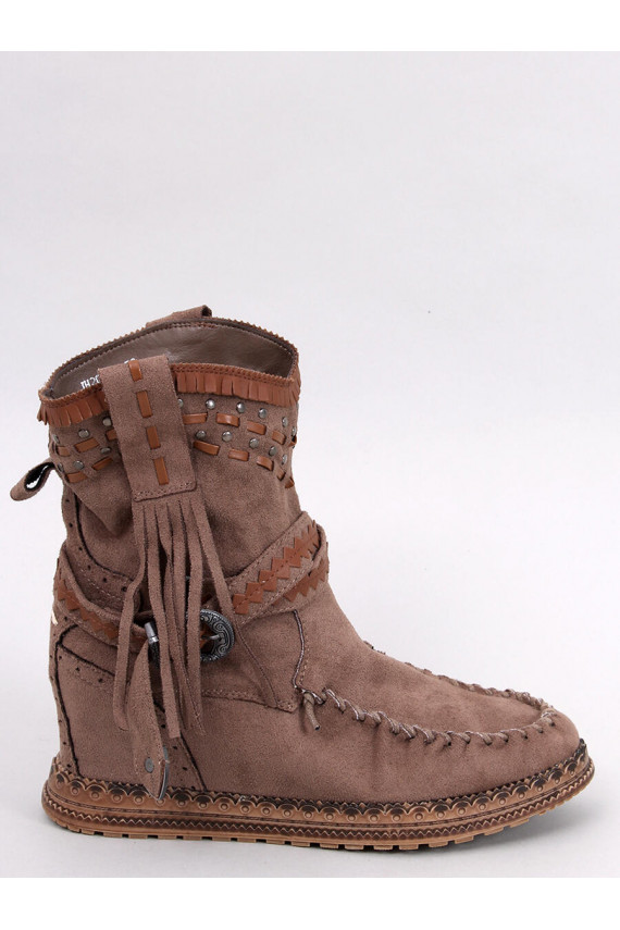 Brown suede boots