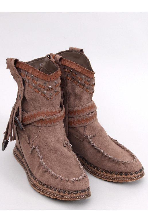 Brown suede boots