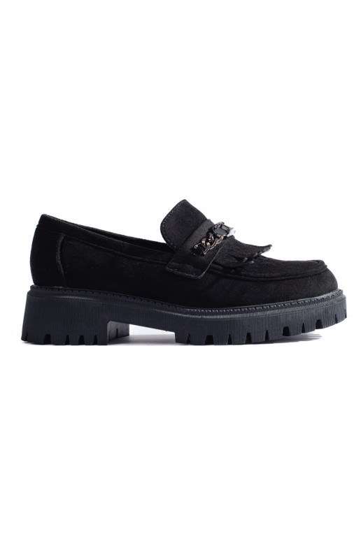 of suede black women's moccasins Shelovet
