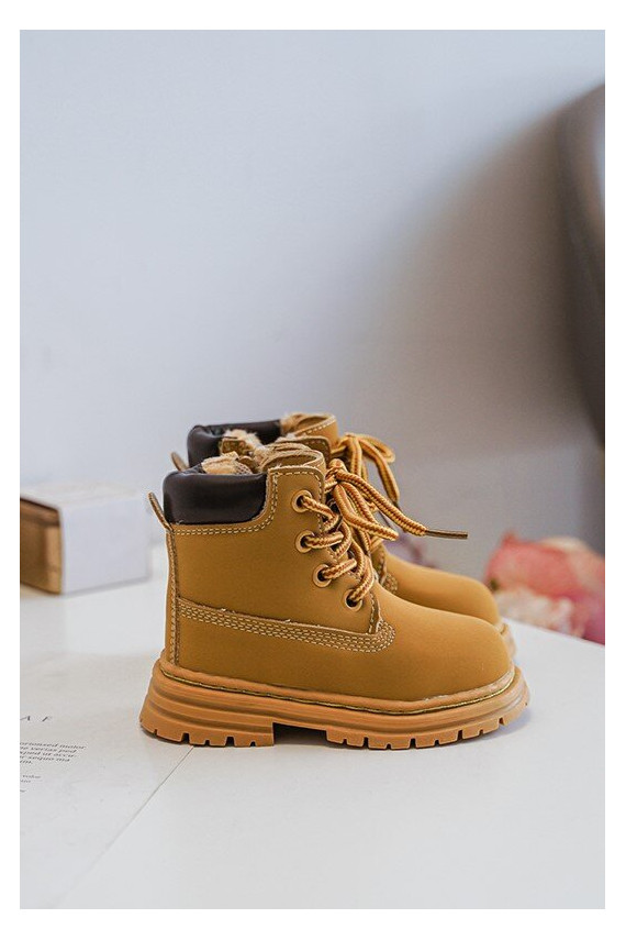 Children's Trapper Boots With Zip Camel Bansi