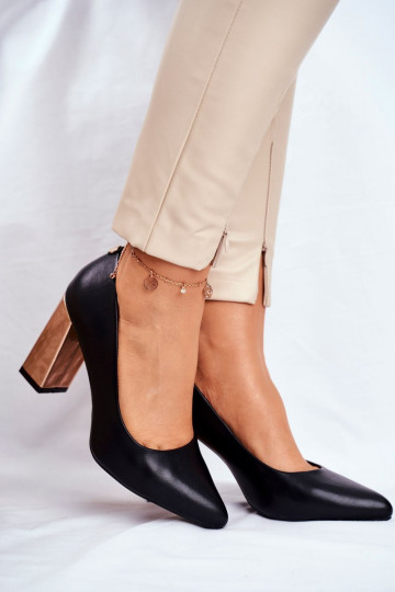 Shoes on a wide heel...