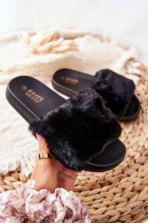 copy of Women's Slippers With Fur Black Belmondo