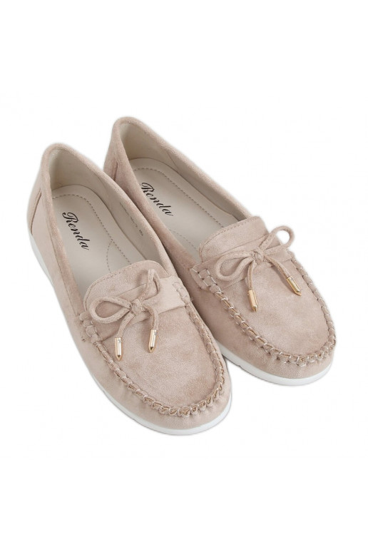 Women's Beige Faux Suede Loafers...