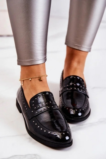 Black patent leather...