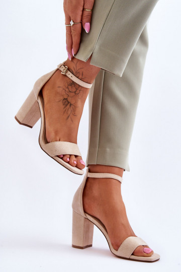 Women's Classic Suede Sandals Beige Passo 2