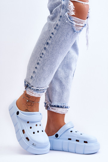 Women's Foam Platform Crocs Light blue Beckett 2