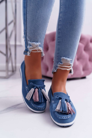 Suede Loafers With Bow And... 2
