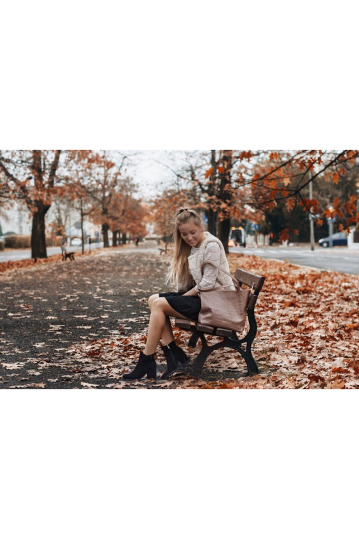 Black shoes with a classic model on...