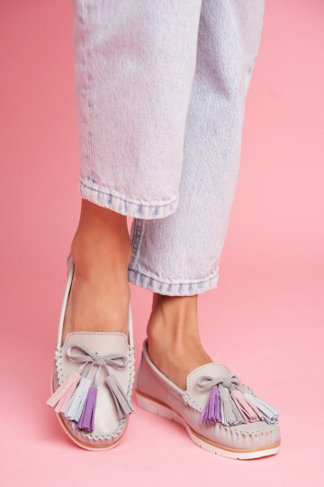 Women's Suede Loafers With...