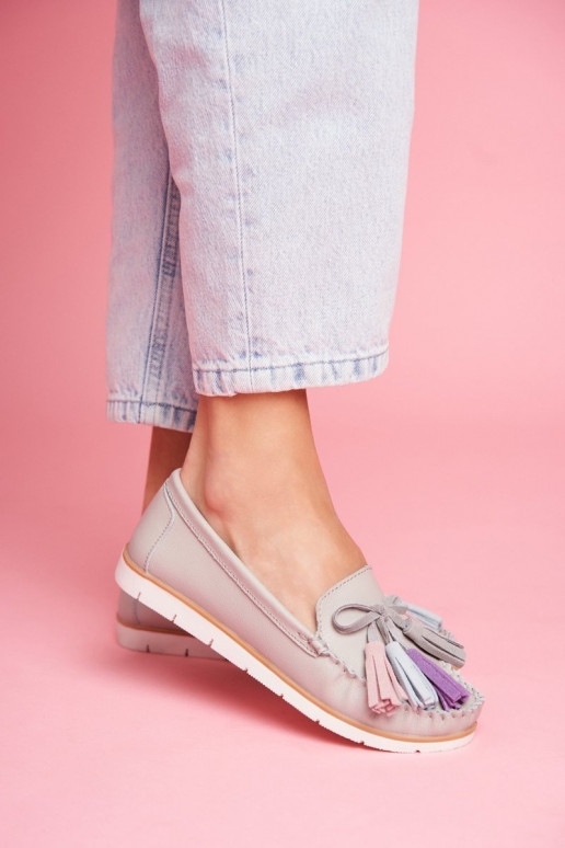 Women's Suede Loafers With Fringes... Women's Suede Loafers With Fringes...