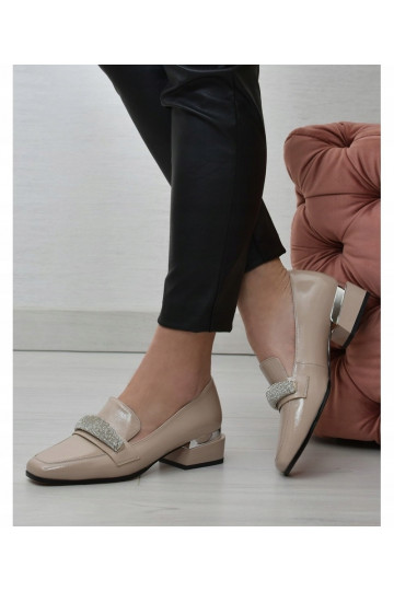 Lacquered moccasins with...