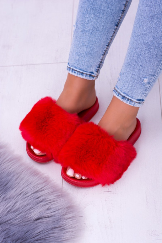 Slippers With Fur Rubber