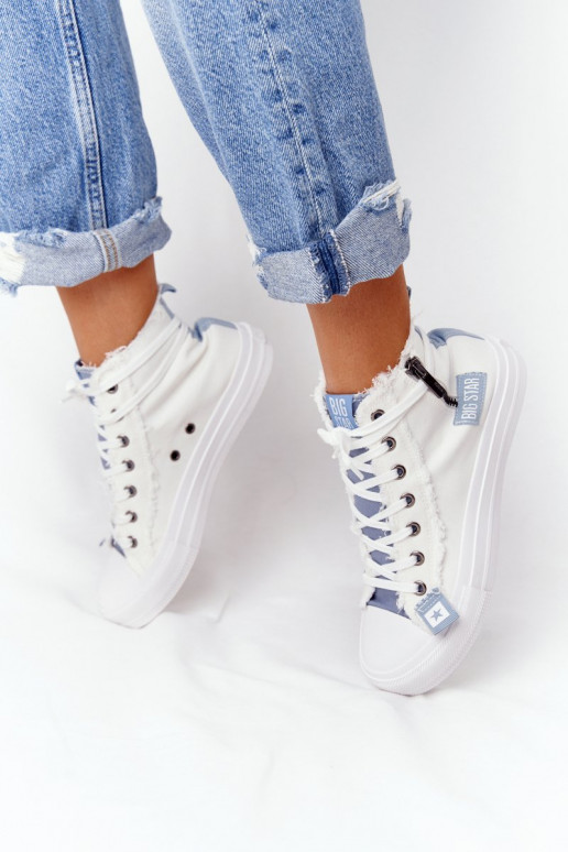 Women's platform sneakers white Aineri