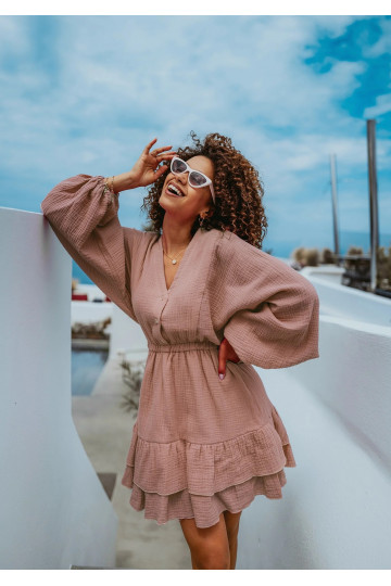 Milla - Beige muslin dress