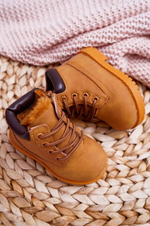 Children's Warmed Trappers Boots Camel Dexter Children's Warmed Trappers Boots Camel Dexter