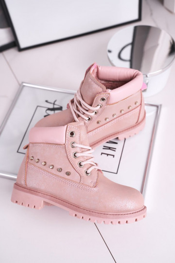 Pink boots with stylish details 2