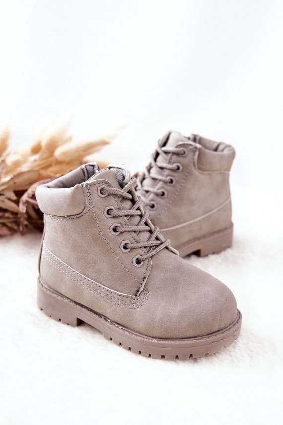 Children's Boots With Zipper Grey