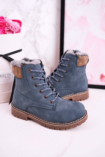 Warm children's boots, blue
