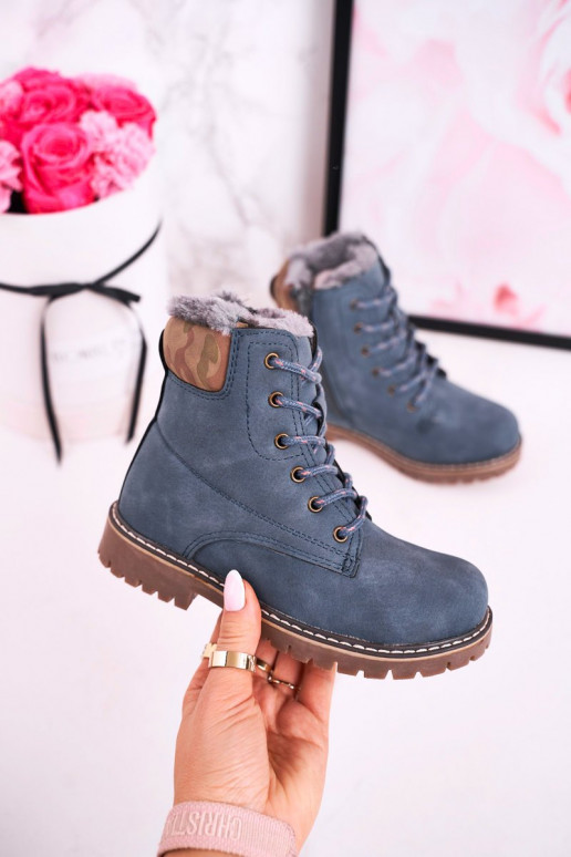 Warm children's boots, blue Warm children's boots, blue