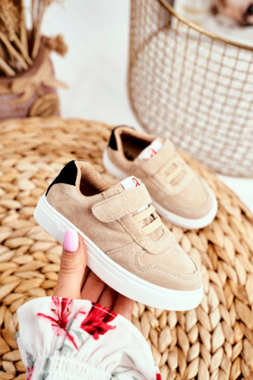 Children's Velcro Sneakers Beige