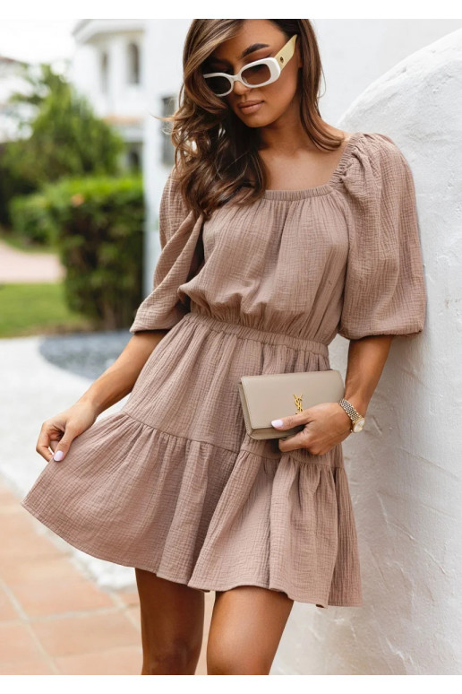 Maud - Boho beige muslin dress Maud - Boho beige muslin dress