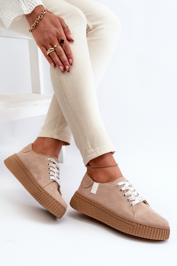 Women's sneakers MEMORY FOAM SYSTEM BIG STAR Dark Beige