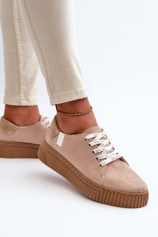 Women's sneakers MEMORY FOAM SYSTEM BIG STAR Dark Beige