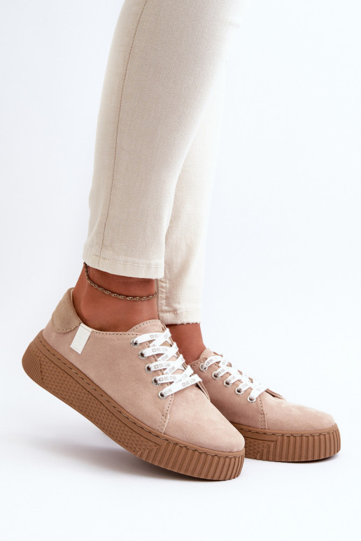 Women's sneakers MEMORY FOAM SYSTEM BIG STAR Dark Beige