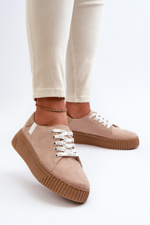 Women's sneakers MEMORY FOAM SYSTEM BIG STAR NN276002 Dark Beige Women's sneakers MEMORY FOAM SYSTEM BIG STAR NN276002 Dark Beige