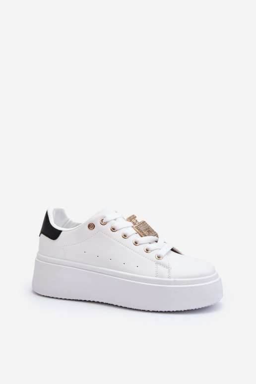 Women's Sneakers with Embellishment White Celedria Women's Sneakers with Embellishment White Celedria