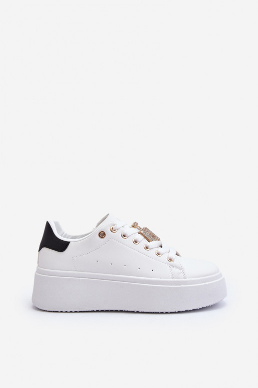 Women's Sneakers with Embellishment White Celedria Women's Sneakers with Embellishment White Celedria