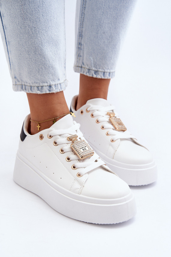 Women's Sneakers with Embellishment White Celedria
