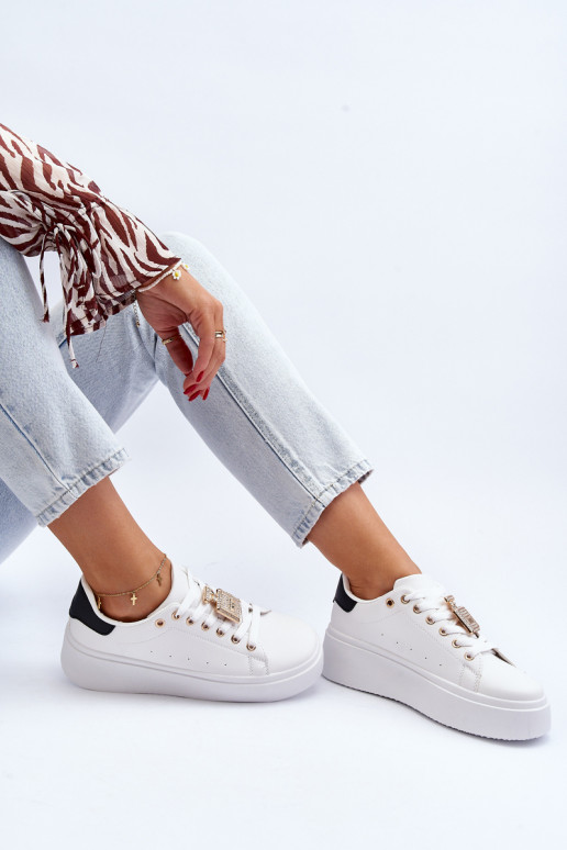 Women's Sneakers with Embellishment White Celedria Women's Sneakers with Embellishment White Celedria