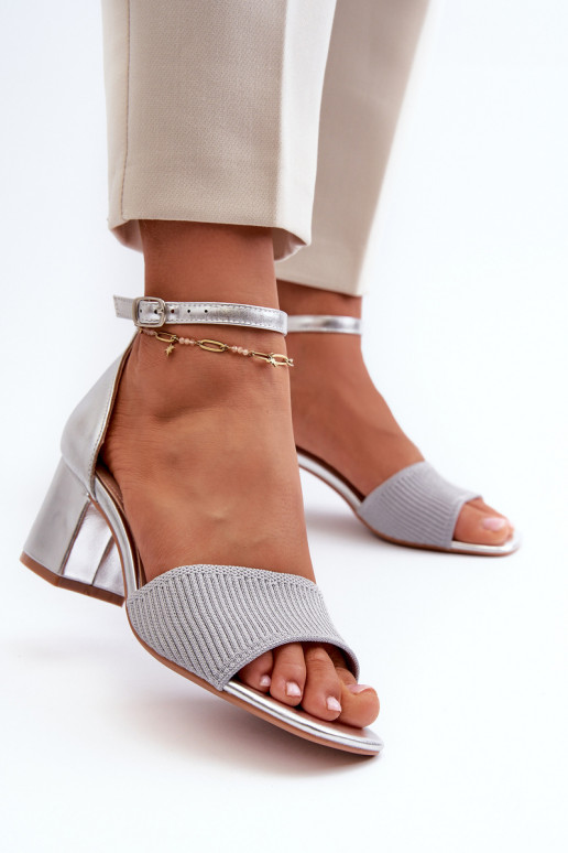 Women's Sandals with Silver Stiletto Heels Desvia Women's Sandals with Silver Stiletto Heels Desvia
