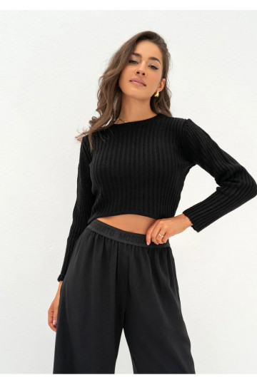 Kirry - Short black knitted... 2