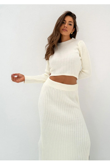 Kirry - Short ecru knitted... 2