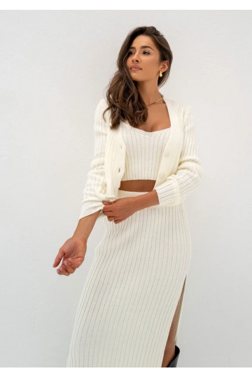 Celine - Short ecru knitted... 2