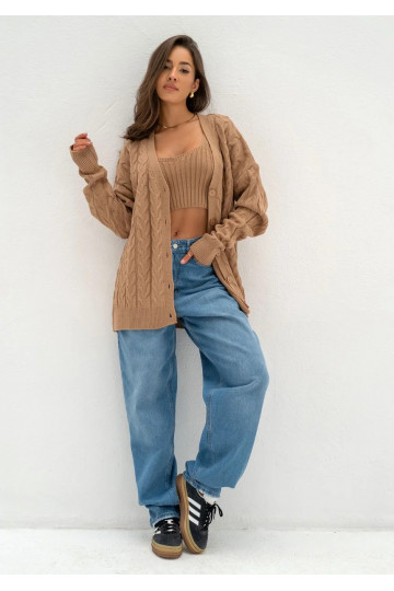 Daven - Camel brown braided... 2