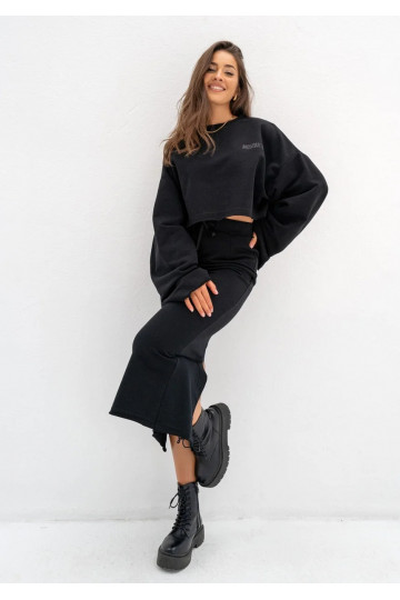 Shire - Black midi skirt 2