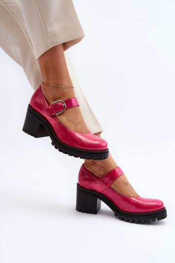Lacquered shoes pink color Zazoo 2