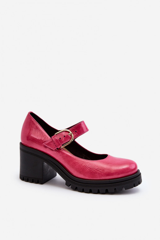 Lacquered shoes pink color Zazoo