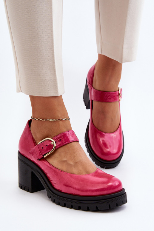 Lacquered shoes pink color Zazoo