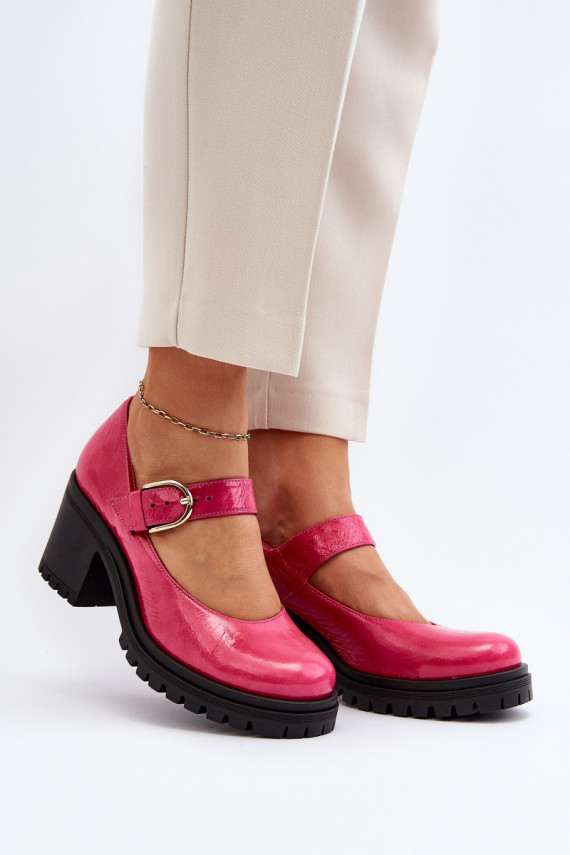 Zazoo 20166 Patent Leather Heels Fuchsia