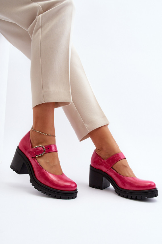 Lacquered shoes pink color Zazoo