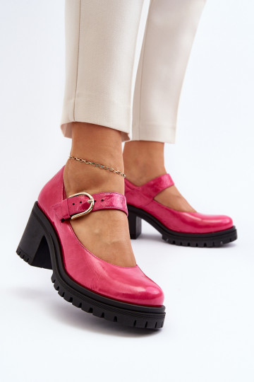Lacquered shoes pink color Zazoo